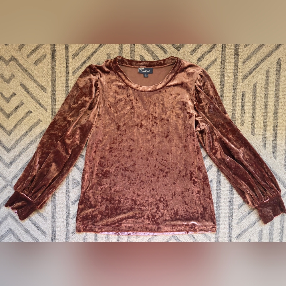 EUC ModCloth Crushed Blush Velvet